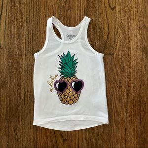 OshKosh B’Gosh Racerback Pineapple Sequin Tank 🍍 Size 3T